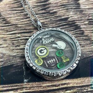 Green Bay Packers memory locket w/ chain